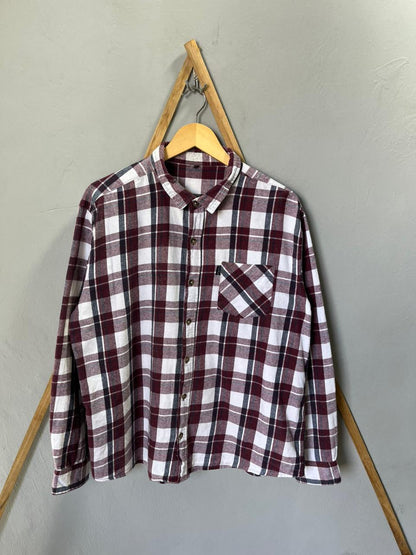Goods and Supply Checkered Shirt | Full Sleeves |Korean-Inspired Oversized Fit | Lightweight Summer Wear | Half / Full Sleeve | Men Women | Online Shopping