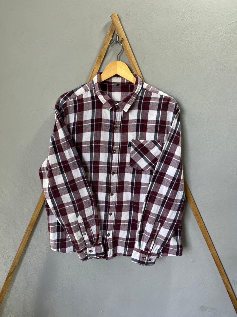 Goods and Supply Checkered Shirt | Full Sleeves |Korean-Inspired Oversized Fit | Lightweight Summer Wear | Half / Full Sleeve | Men Women | Online Shopping
