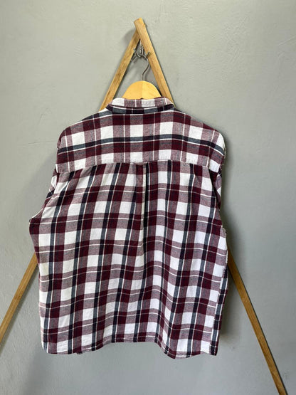 Goods and Supply Checkered Shirt | Full Sleeves |Korean-Inspired Oversized Fit | Lightweight Summer Wear | Half / Full Sleeve | Men Women | Online Shopping