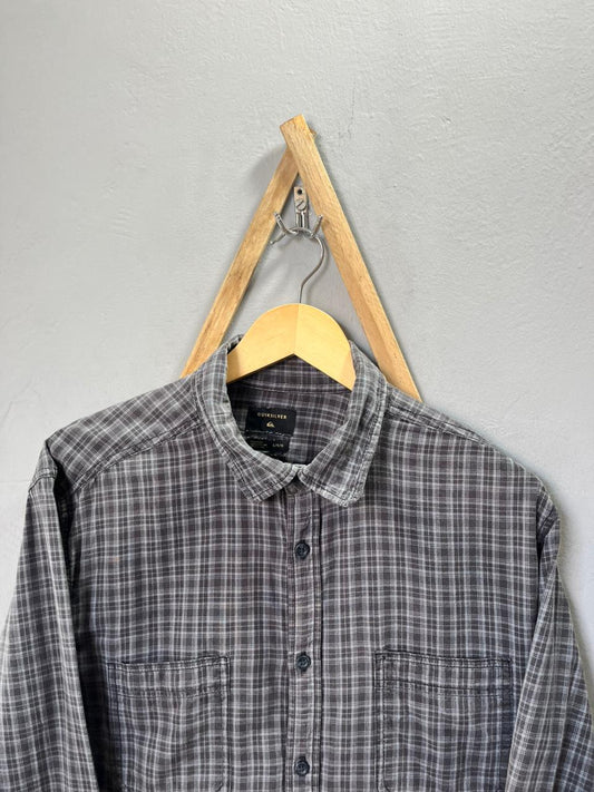 Quicksilver gingham Shirt | Full Sleeves |Korean-Inspired Oversized Fit | Lightweight Summer Wear  | Men Women | Online Shopping