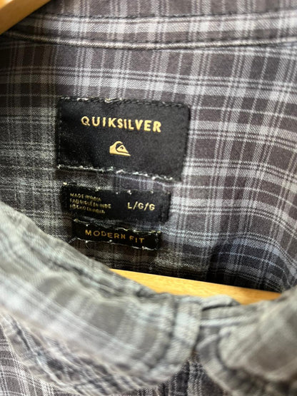 Quicksilver gingham Shirt | Full Sleeves |Korean-Inspired Oversized Fit | Lightweight Summer Wear  | Men Women | Online Shopping