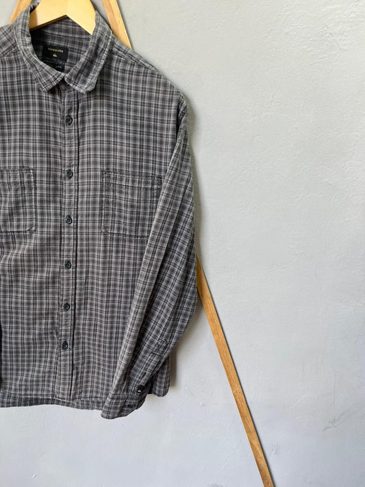 Quicksilver gingham Shirt | Full Sleeves |Korean-Inspired Oversized Fit | Lightweight Summer Wear  | Men Women | Online Shopping