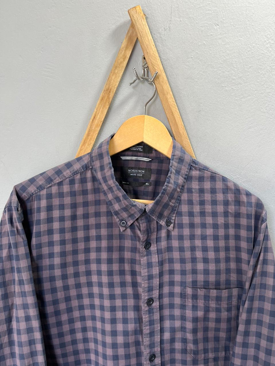 Nordstrom gingham Shirt | Full Sleeves |Korean-Inspired Oversized Fit | Lightweight Summer Wear  | Men Women | Online Shopping
