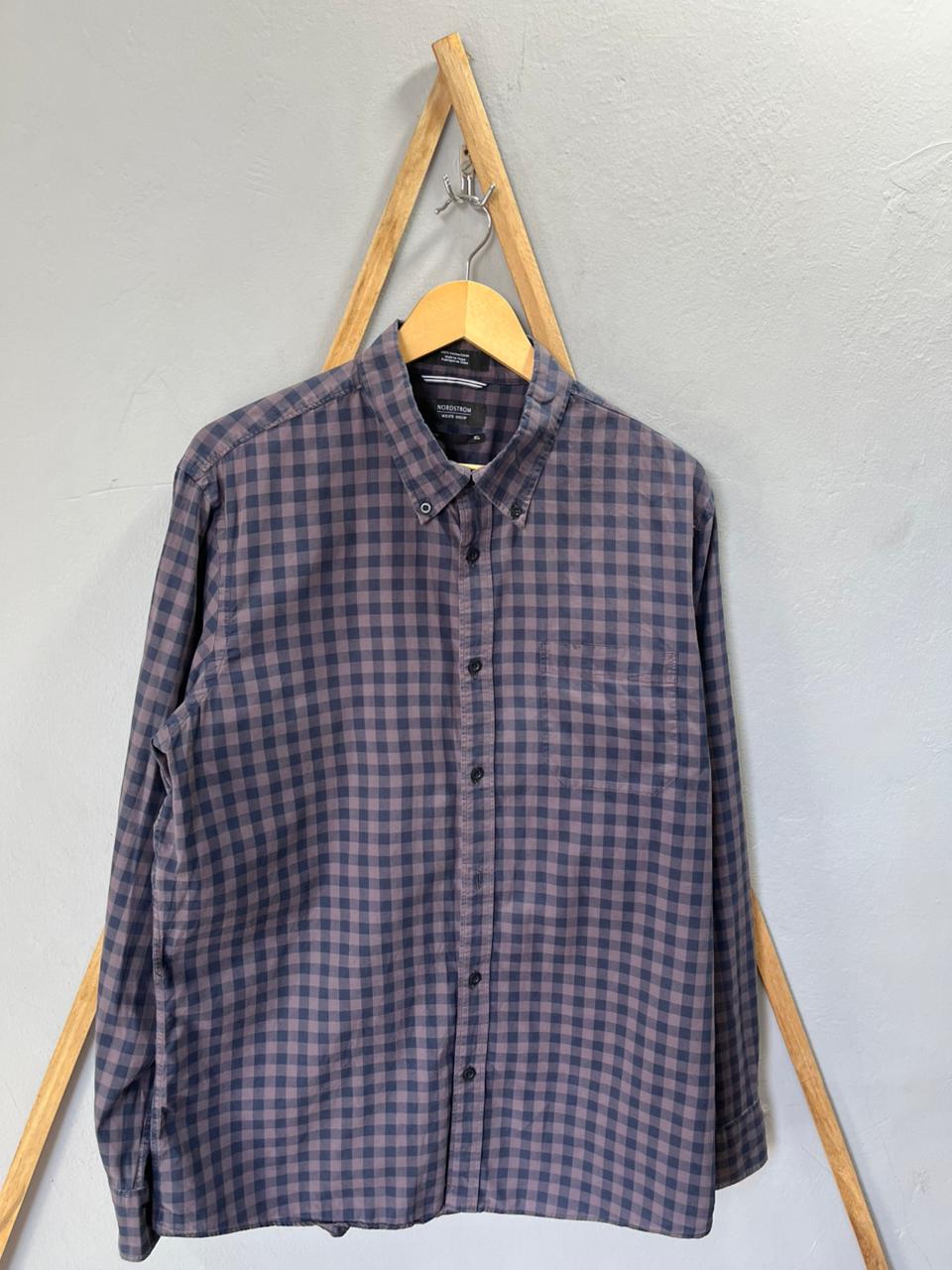 Nordstrom gingham Shirt | Full Sleeves |Korean-Inspired Oversized Fit | Lightweight Summer Wear  | Men Women | Online Shopping