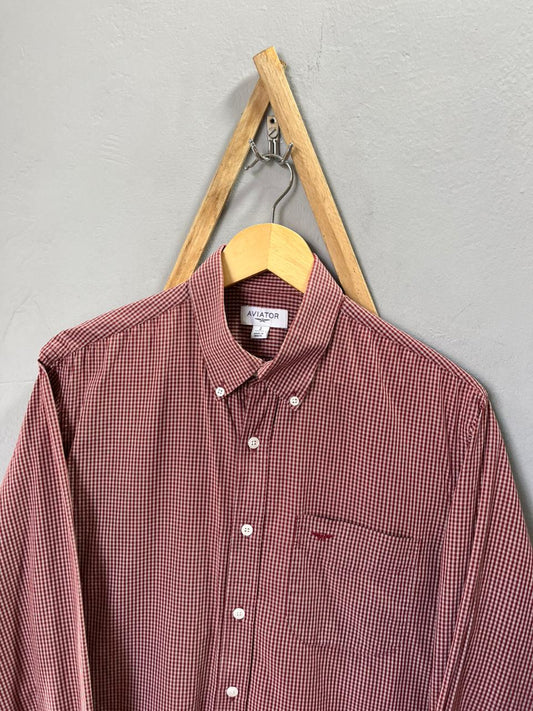 Aviator gingham Checkered Shirt | Full Sleeves |Korean-Inspired Oversized Fit | Lightweight Summer Wear | Full Sleeve | Men Women | Online Shopping