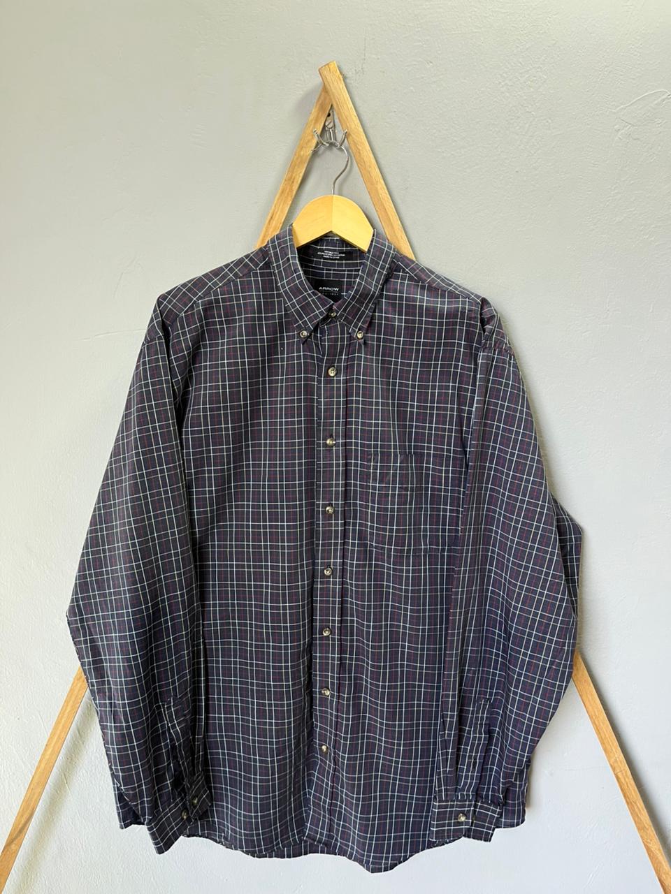 ARROW Checkered Shirt | Full Sleeves |Korean-Inspired Oversized Fit | Lightweight Summer Wear  | Men Women | Online Shopping