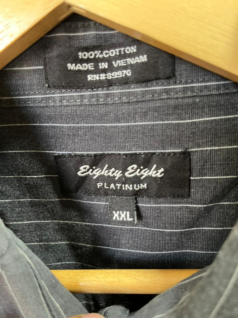 Eighty Eight strip  Shirt | Full Sleeves |Korean-Inspired Oversized Fit | Lightweight Summer Wear | Men Women | Online Shopping