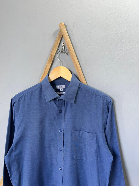 F&F Plain  Shirt | Full Sleeves |Korean-Inspired Oversized Fit | Lightweight Summer Wear | Men Women | Online Shopping