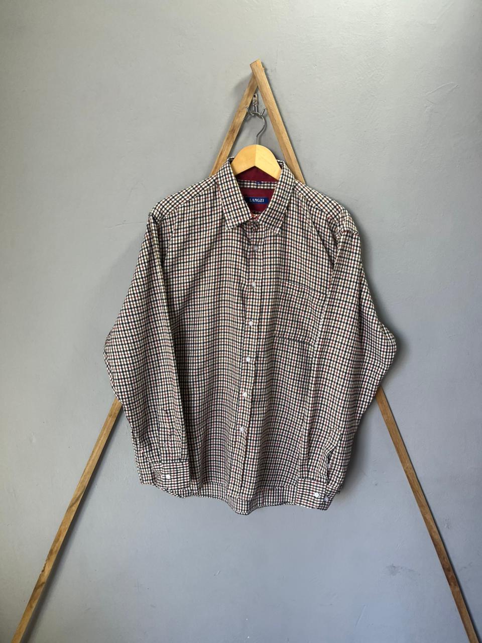 LANGZI  Shirt | Full Sleeves |Korean-Inspired Oversized Fit | Lightweight Summer Wear | Men Women | Online Shopping