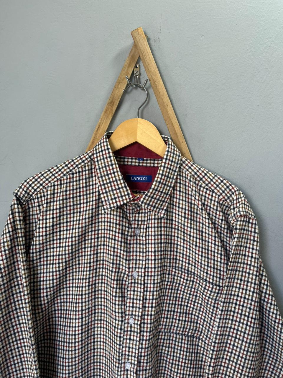 LANGZI  Shirt | Full Sleeves |Korean-Inspired Oversized Fit | Lightweight Summer Wear | Men Women | Online Shopping