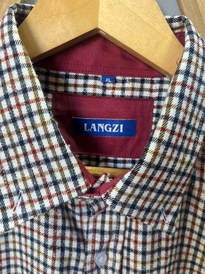 LANGZI  Shirt | Full Sleeves |Korean-Inspired Oversized Fit | Lightweight Summer Wear | Men Women | Online Shopping