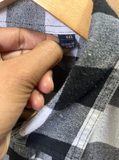 Black and white Flannel Shirt | Full Sleeves |Korean-Inspired Oversized Fit | Lightweight Summer Wear | Men Women | Online Shopping