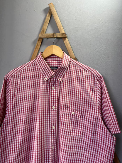 Dustin Gingham Checkered Shirt | Korean-Inspired Oversized Fit | Lightweight Summer Wear |  Full Sleeve | Men Women | Online Shopping