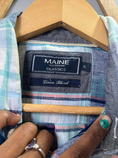 Maine Checkered Shirt | Korean-Inspired Oversized Fit | Lightweight Summer Wear |  Full Sleeve | Men Women | Online Shopping