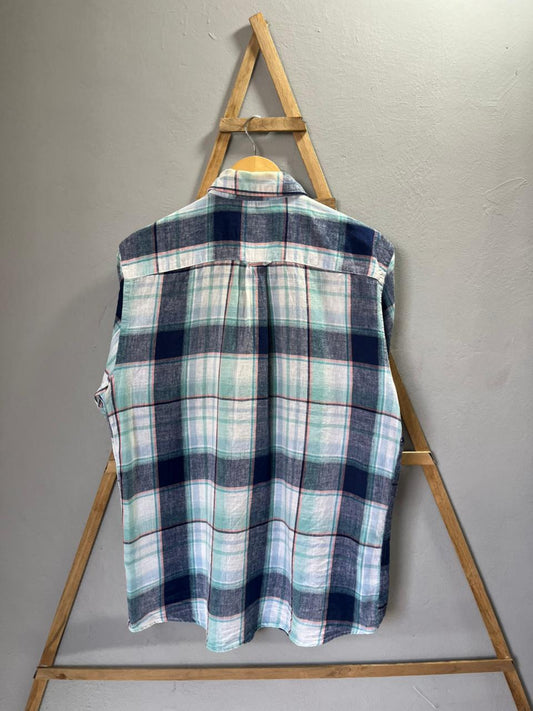 Maine Checkered Shirt | Korean-Inspired Oversized Fit | Lightweight Summer Wear |  Full Sleeve | Men Women | Online Shopping