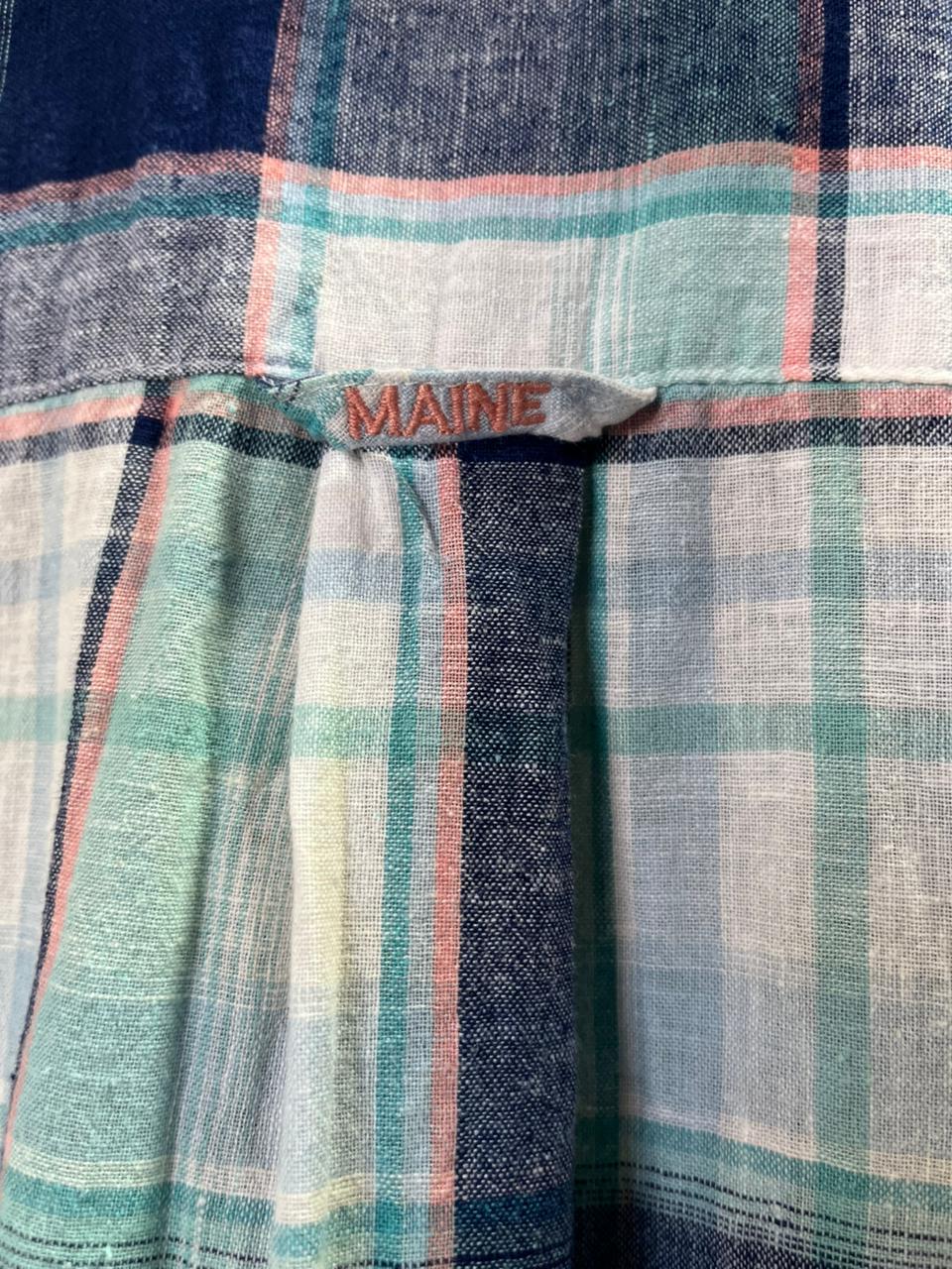 Maine Checkered Shirt | Korean-Inspired Oversized Fit | Lightweight Summer Wear |  Full Sleeve | Men Women | Online Shopping