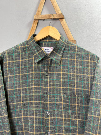 Angel Guimera Checkered Shirt |FULL SLEEVES| Korean-Inspired Oversized Fit | Lightweight Summer Wear |  Full Sleeve | Men Women | Online Shopping