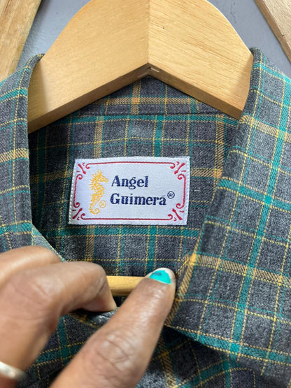 Angel Guimera Checkered Shirt |FULL SLEEVES| Korean-Inspired Oversized Fit | Lightweight Summer Wear |  Full Sleeve | Men Women | Online Shopping