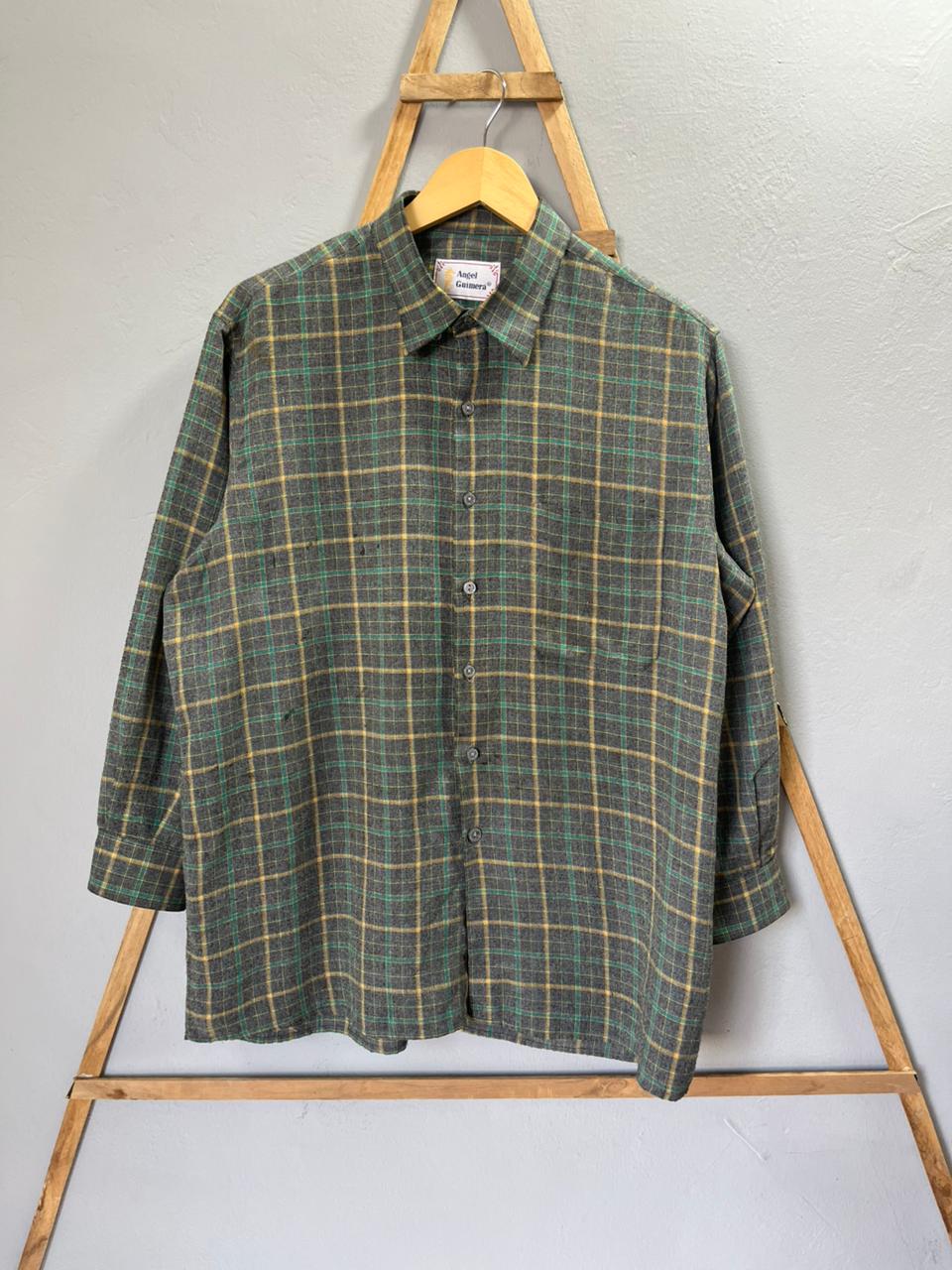 Angel Guimera Checkered Shirt |FULL SLEEVES| Korean-Inspired Oversized Fit | Lightweight Summer Wear |  Full Sleeve | Men Women | Online Shopping