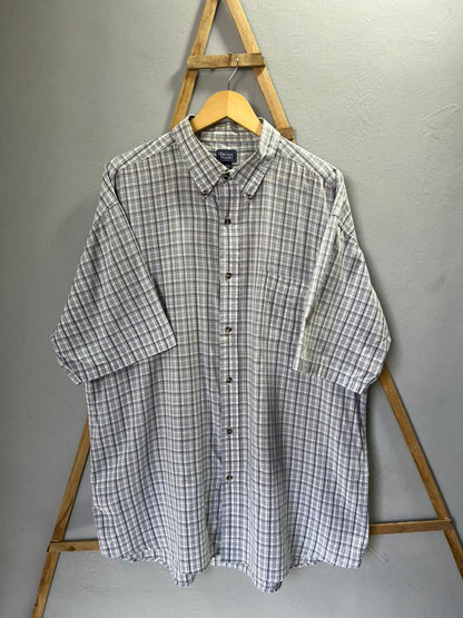 Denver Hayes Checkered Shirt |  Short sleeves |Korean-Inspired Oversized Fit | Lightweight Summer Wear | Half  Sleeve | Men Women | Online Shopping