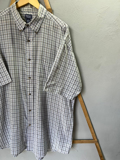 Denver Hayes Checkered Shirt |  Short sleeves |Korean-Inspired Oversized Fit | Lightweight Summer Wear | Half  Sleeve | Men Women | Online Shopping