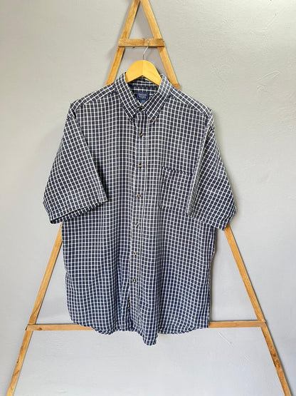 Denver Hayes gingham Checkered Shirt| short sleeves  | Korean-Inspired Oversized Fit | Lightweight Summer Wear | Half Sleeve | Men Women | Online Shopping