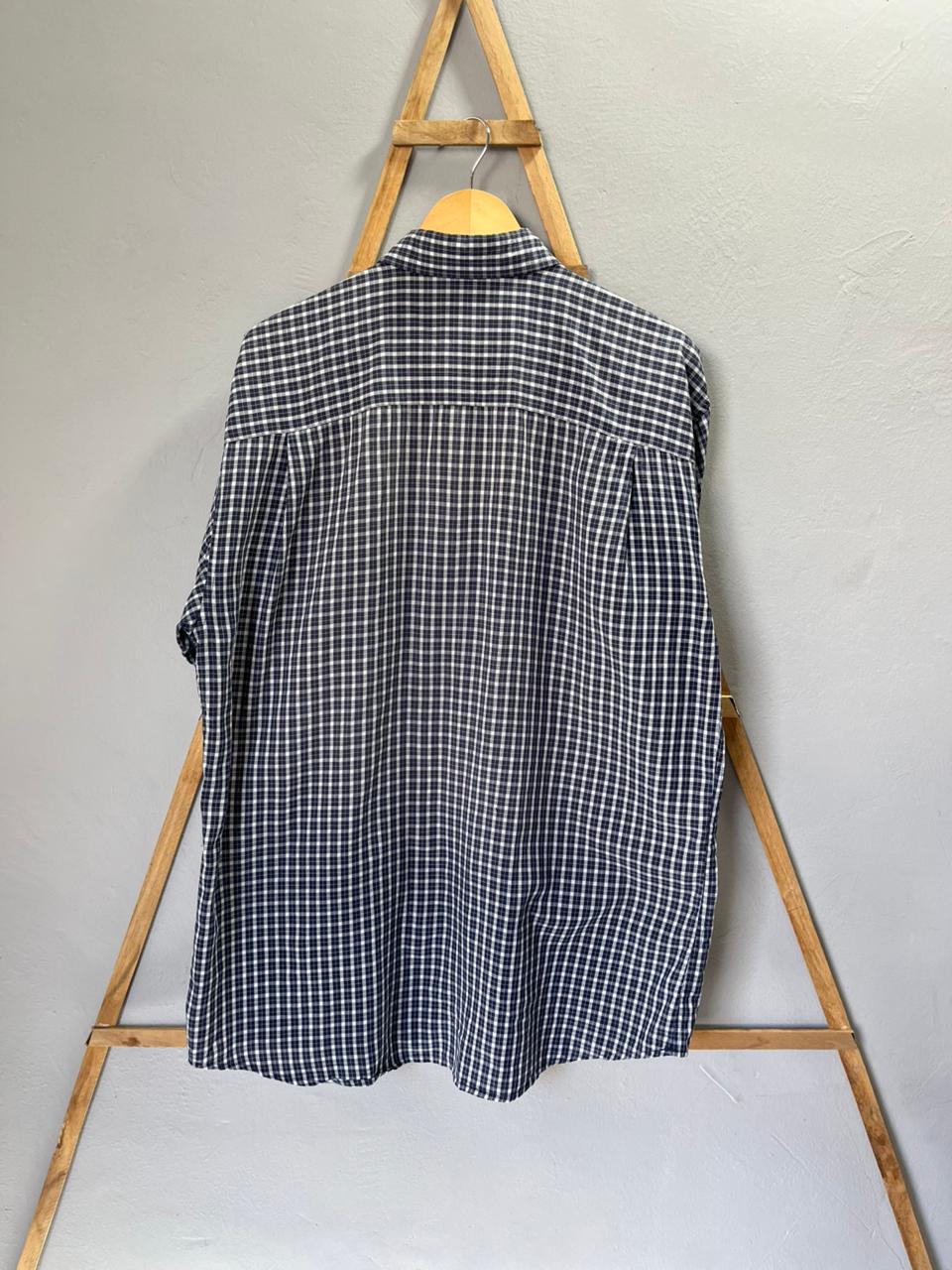 Denver Hayes gingham Checkered Shirt| short sleeves  | Korean-Inspired Oversized Fit | Lightweight Summer Wear | Half Sleeve | Men Women | Online Shopping