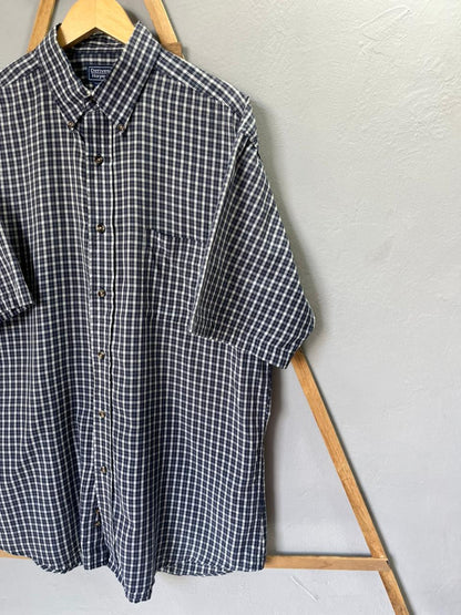 Denver Hayes gingham Checkered Shirt| short sleeves  | Korean-Inspired Oversized Fit | Lightweight Summer Wear | Half Sleeve | Men Women | Online Shopping