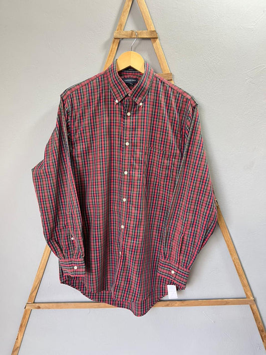 Lands End Checkered Shirt | Full sleeves |Korean-Inspired Oversized Fit | Lightweight Summer Wear | Full Sleeve | Men Women | Online Shopping