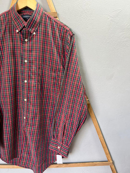 Lands End Checkered Shirt | Full sleeves |Korean-Inspired Oversized Fit | Lightweight Summer Wear | Full Sleeve | Men Women | Online Shopping