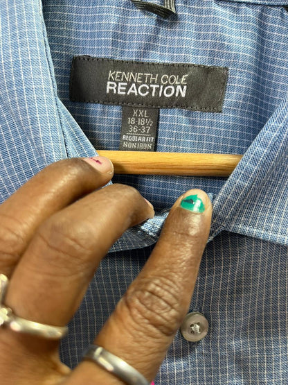 Kenneth Cole Reaction Checkered Shirt |Full sleeves | Korean-Inspired Oversized Fit | Lightweight Summer Wear |  Full Sleeve | Men Women | Online Shopping