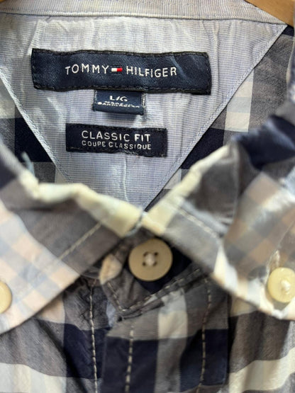 Tommy Hilfiger Checkered |Short sleeves Shirt | Korean-Inspired Oversized Fit | Lightweight Summer Wear | Half  Sleeve | Men Women | Online Shopping