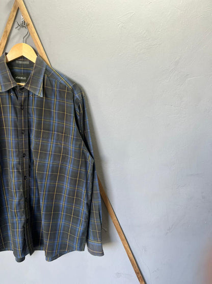 Eddie Bauer Checkered Shirt | Full Sleeves |Korean-Inspired Oversized Fit | Lightweight Summer Wear | Full Sleeve | Men Women | Online Shopping