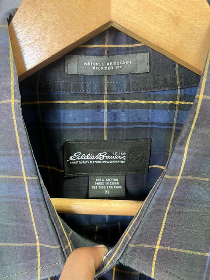 Eddie Bauer Checkered Shirt | Full Sleeves |Korean-Inspired Oversized Fit | Lightweight Summer Wear | Full Sleeve | Men Women | Online Shopping