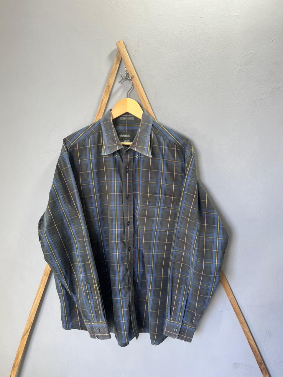 Eddie Bauer Checkered Shirt | Full Sleeves |Korean-Inspired Oversized Fit | Lightweight Summer Wear | Full Sleeve | Men Women | Online Shopping