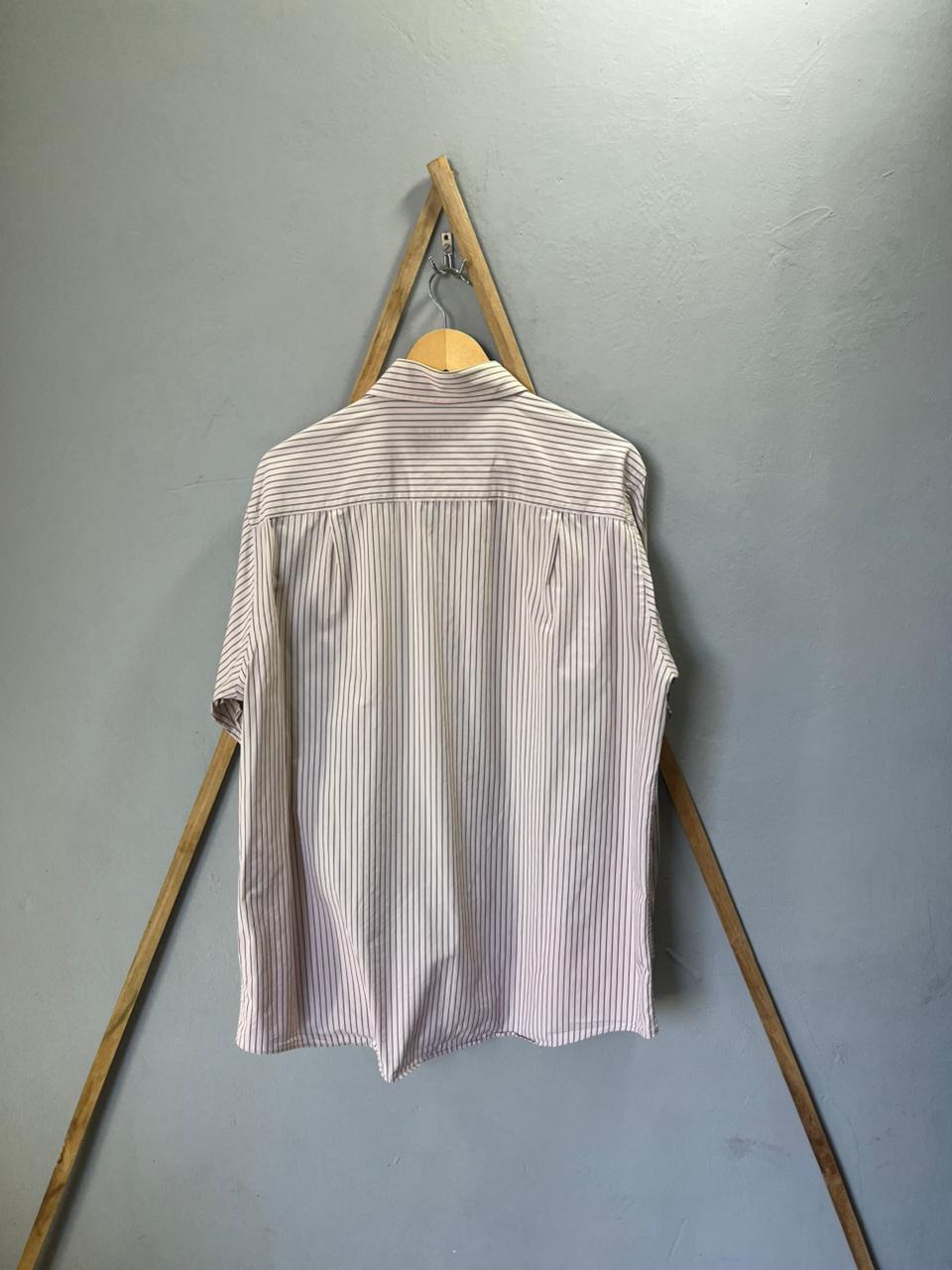 Calvin Klein Strip Shirt | Full Sleeves |Korean-Inspired Oversized Fit | Lightweight Summer Wear | Full Sleeve | Men Women | Online Shopping