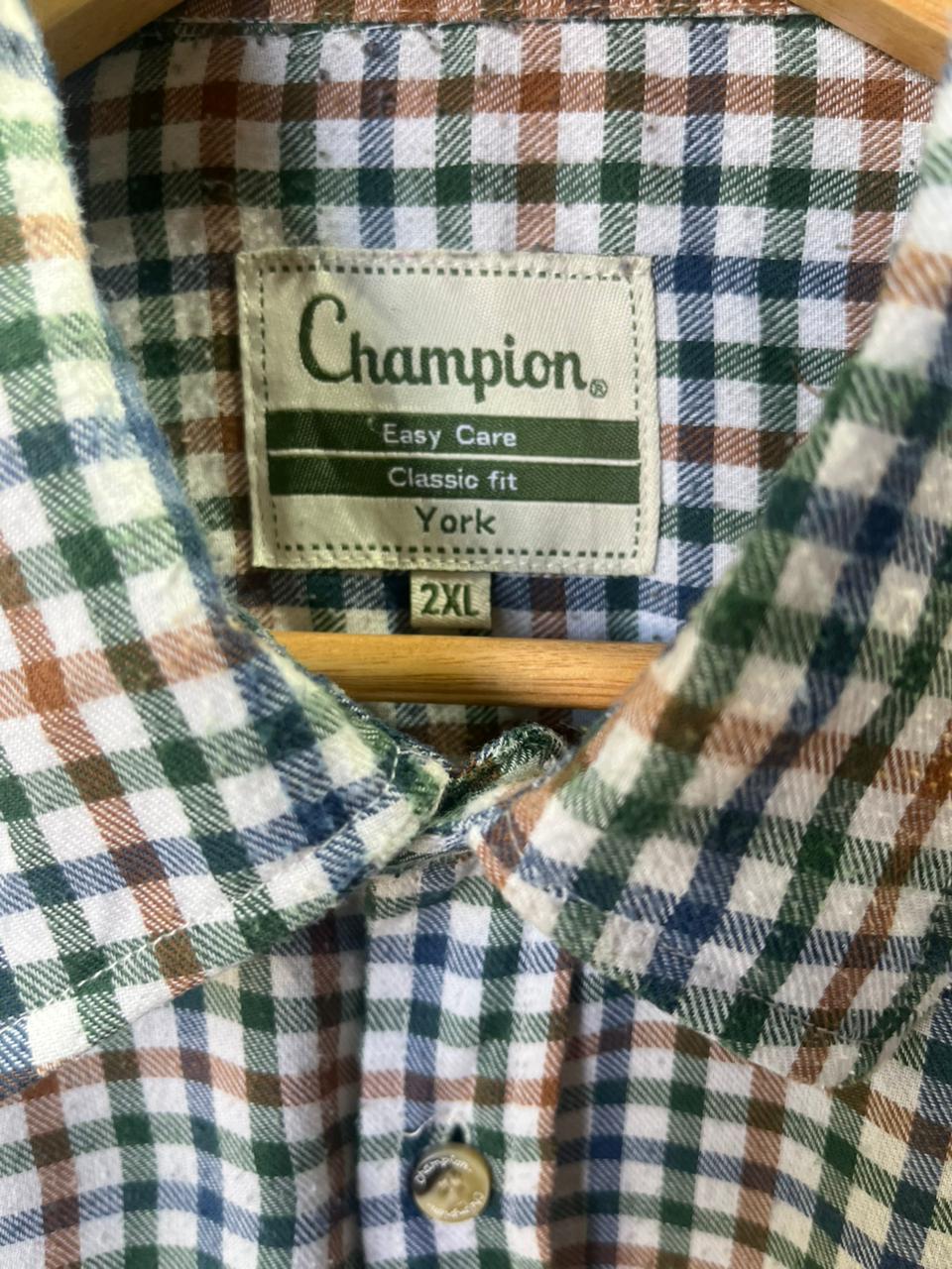 Champion gingham Checkered Shirt | Full Sleeves |Korean-Inspired Oversized Fit | Lightweight Summer Wear | Full Sleeve | Men Women | Online Shopping