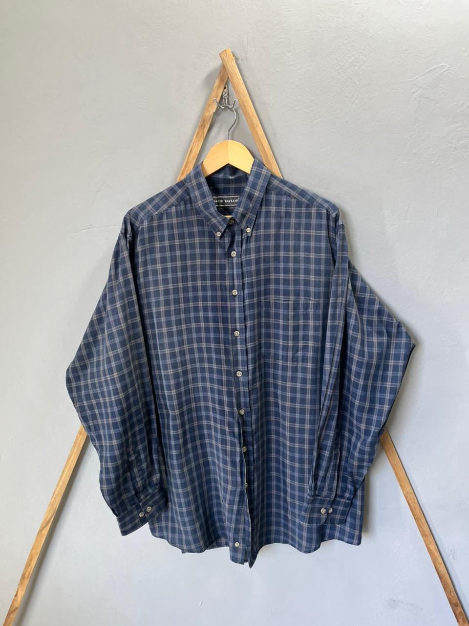 David Taylor Checkered Shirt | Full Sleeves |Korean-Inspired Oversized Fit | Lightweight Summer Wear | Full Sleeve | Men Women | Online Shopping