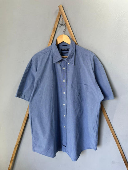 Nautica Shirt | Short Sleeves |Korean-Inspired Oversized Fit | Lightweight Summer Wear | Men Women | Online Shopping