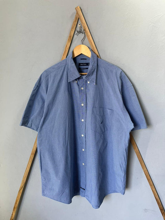Nautica Shirt | Short Sleeves |Korean-Inspired Oversized Fit | Lightweight Summer Wear | Men Women | Online Shopping