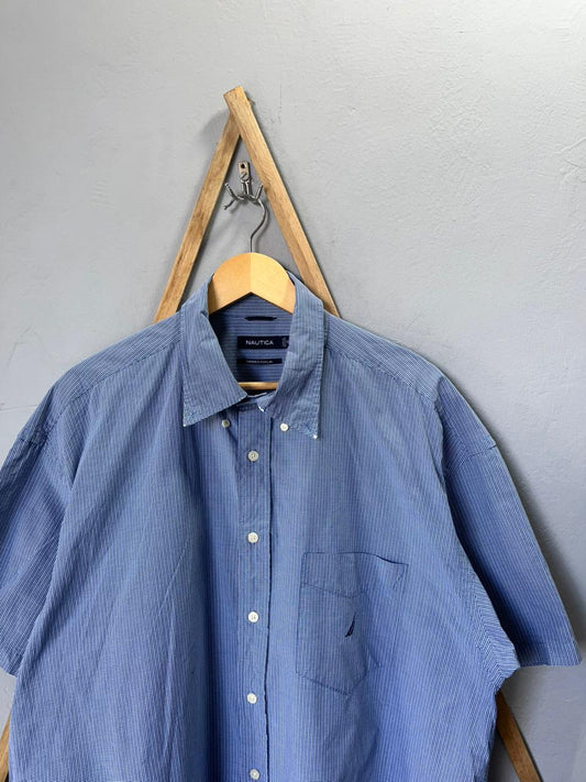 Nautica Shirt | Short Sleeves |Korean-Inspired Oversized Fit | Lightweight Summer Wear | Men Women | Online Shopping