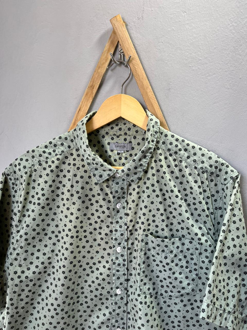 George printed Shirt | Short Sleeves |Korean-Inspired Oversized Fit | Lightweight Summer Wear | Men Women | Online Shopping