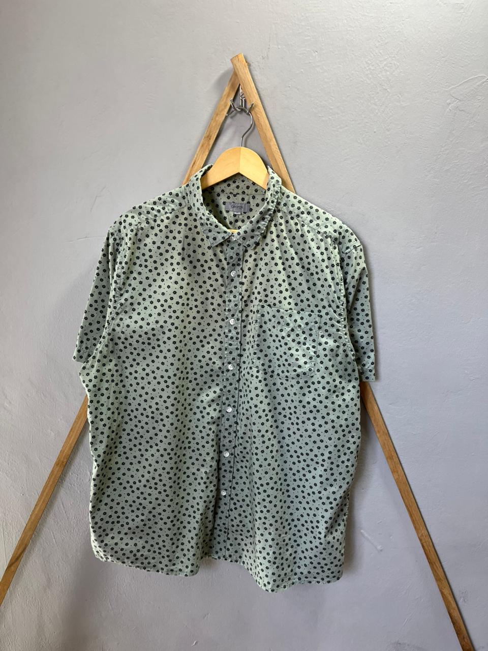 George printed Shirt | Short Sleeves |Korean-Inspired Oversized Fit | Lightweight Summer Wear | Men Women | Online Shopping