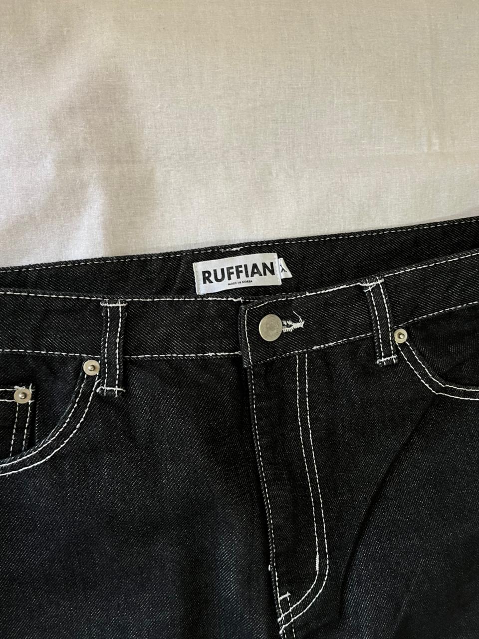 Ruffian Vintage Black Jeans | Pre-Owned Streetwear Denim|  Men Women | Unisex  | Online Shopping