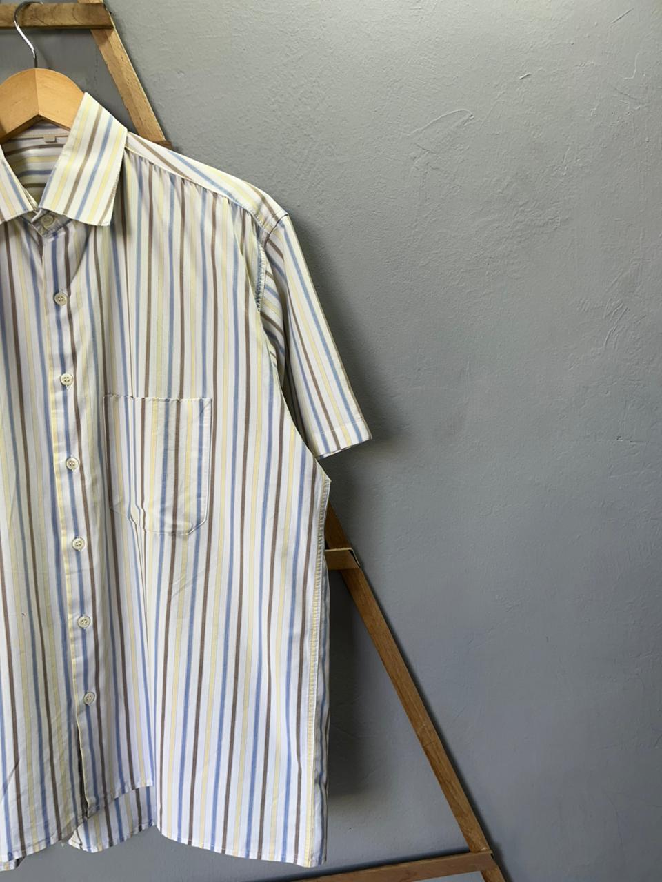 Striped Shirt | Short Sleeves |Korean-Inspired Oversized Fit | Lightweight Summer Wear | Men Women | Online Shopping
