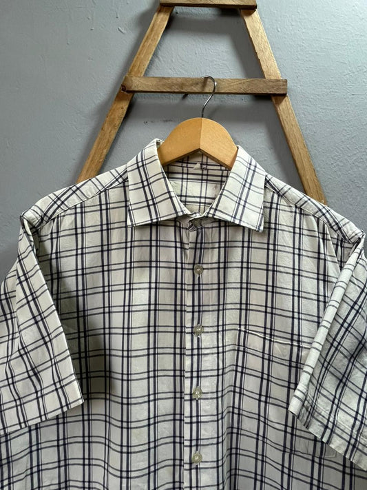 Checkered Shirt | Short Sleeves |Korean-Inspired Oversized Fit | Lightweight Summer Wear | Men Women | Online Shopping