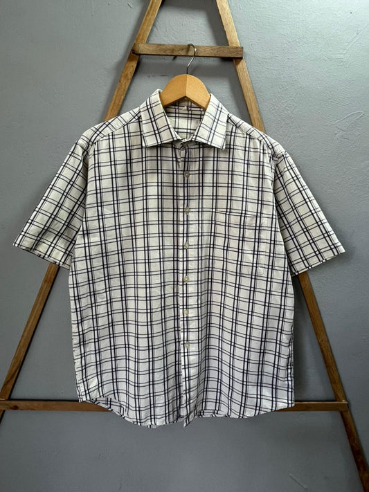 Checkered Shirt | Short Sleeves |Korean-Inspired Oversized Fit | Lightweight Summer Wear | Men Women | Online Shopping