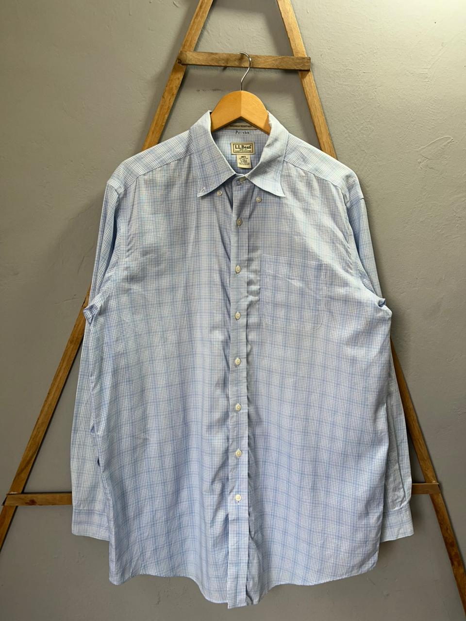 L.L.Bean checked Shirt | Full Sleeves |Korean-Inspired Oversized Fit | Lightweight Summer Wear | Men Women | Online Shopping