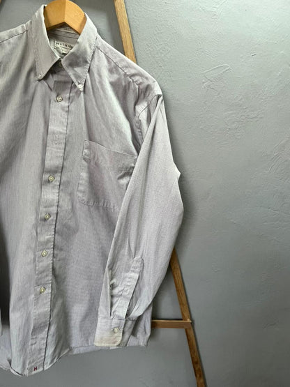 Hathaway Strip shirt | Full Sleeves |Korean-Inspired Oversized Fit | Lightweight Summer Wear | Men Women | Online Shopping (