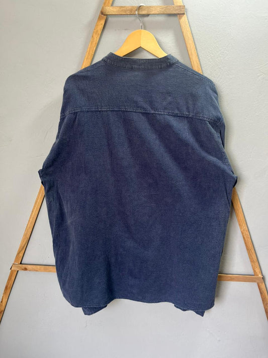 Plain navy blue | Full Sleeves |Korean-Inspired Oversized Fit | Lightweight Summer Wear | Men Women | Online Shopping